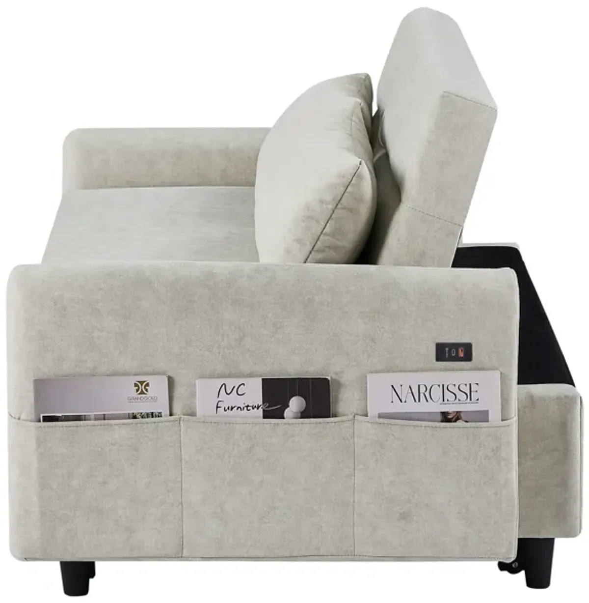 Merax Sleep Sofa Bed Loveseats Sofa Couch with Adjsutable Backrest