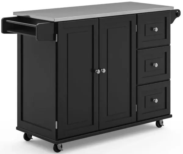 Dolly Madison Black Kitchen Cart