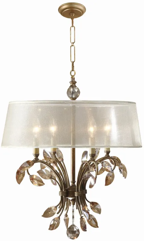 Uttermost Alenya 4 Light Gold Metal Chandelier