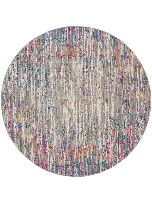 Passion PSN09 Ivory/Multicolor 4' x Round Rug
