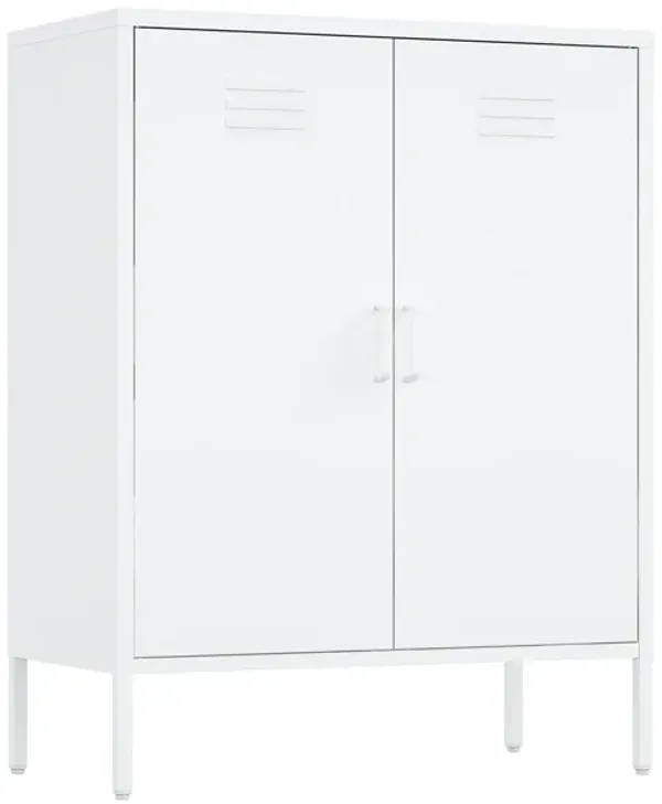 Naomi White Accent Cabinet