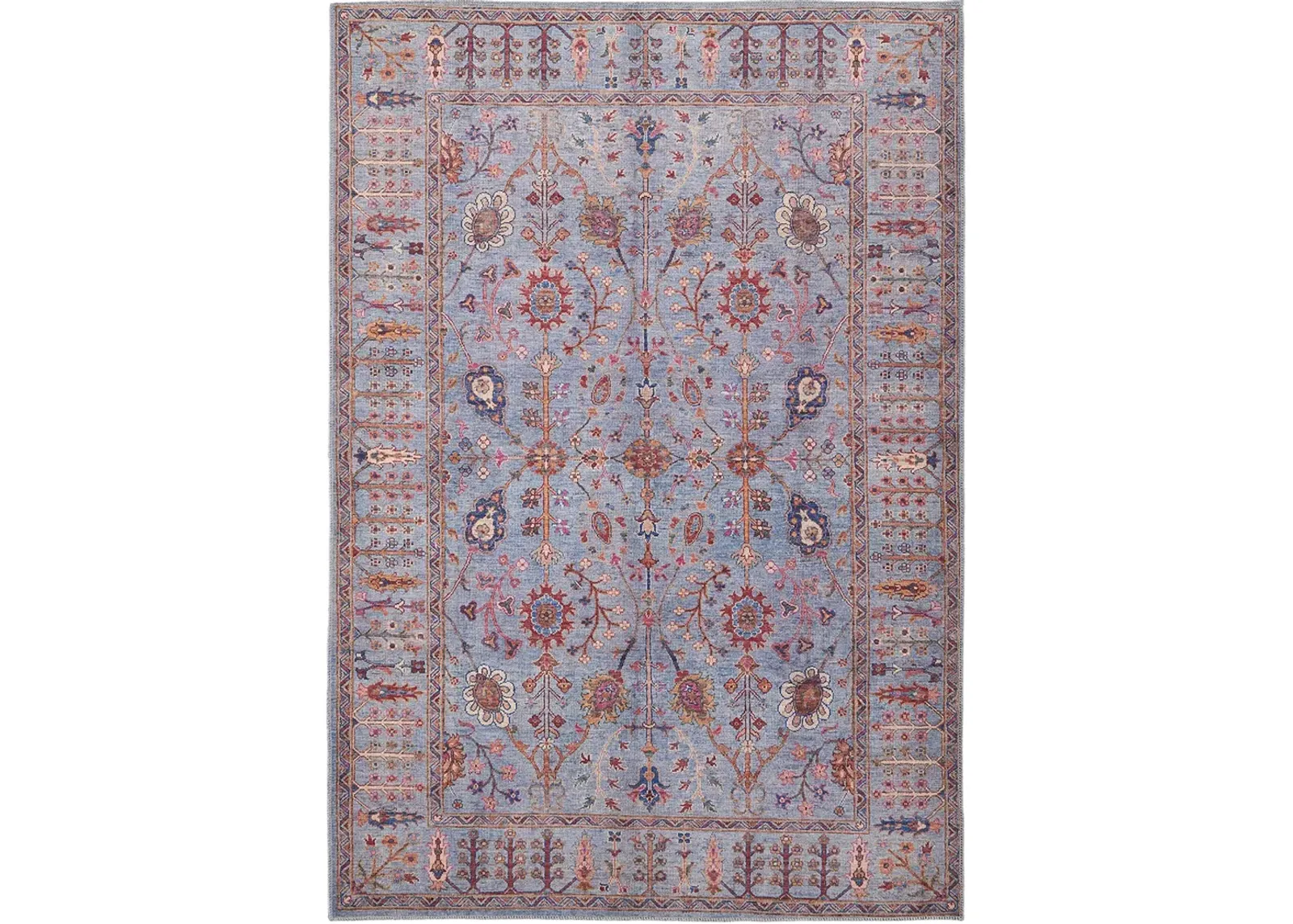 Rawlins 39HEF Gray/Blue/Red 2' x 3' Rug