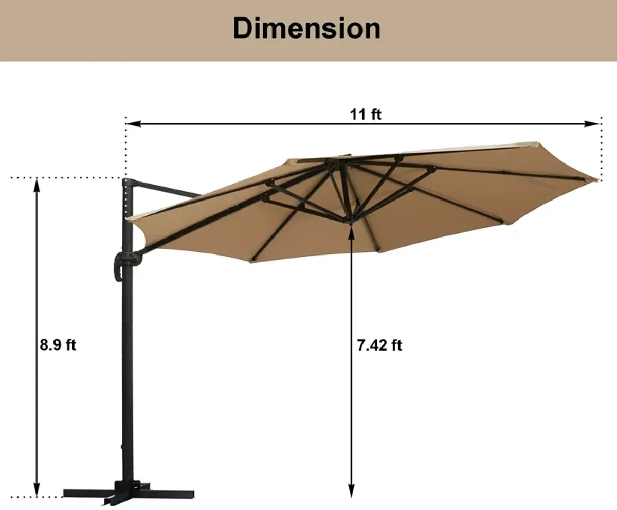 11-ft Cantilever Patio Umbrella.