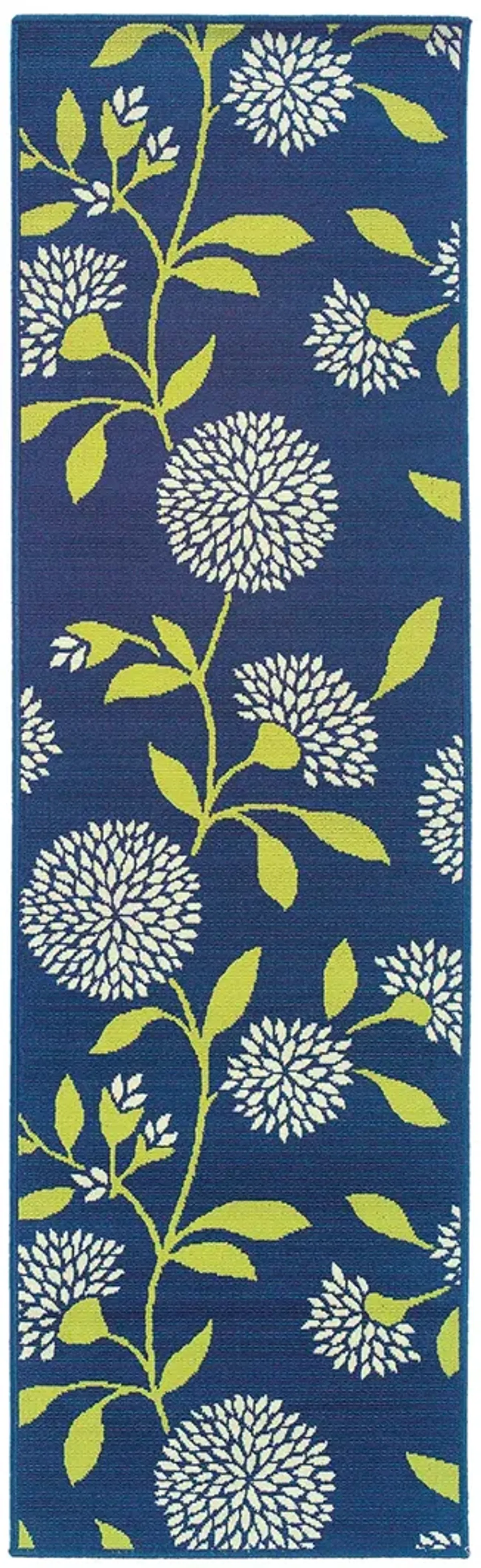 Caspian 2'3" x 7'6" Blue Rug