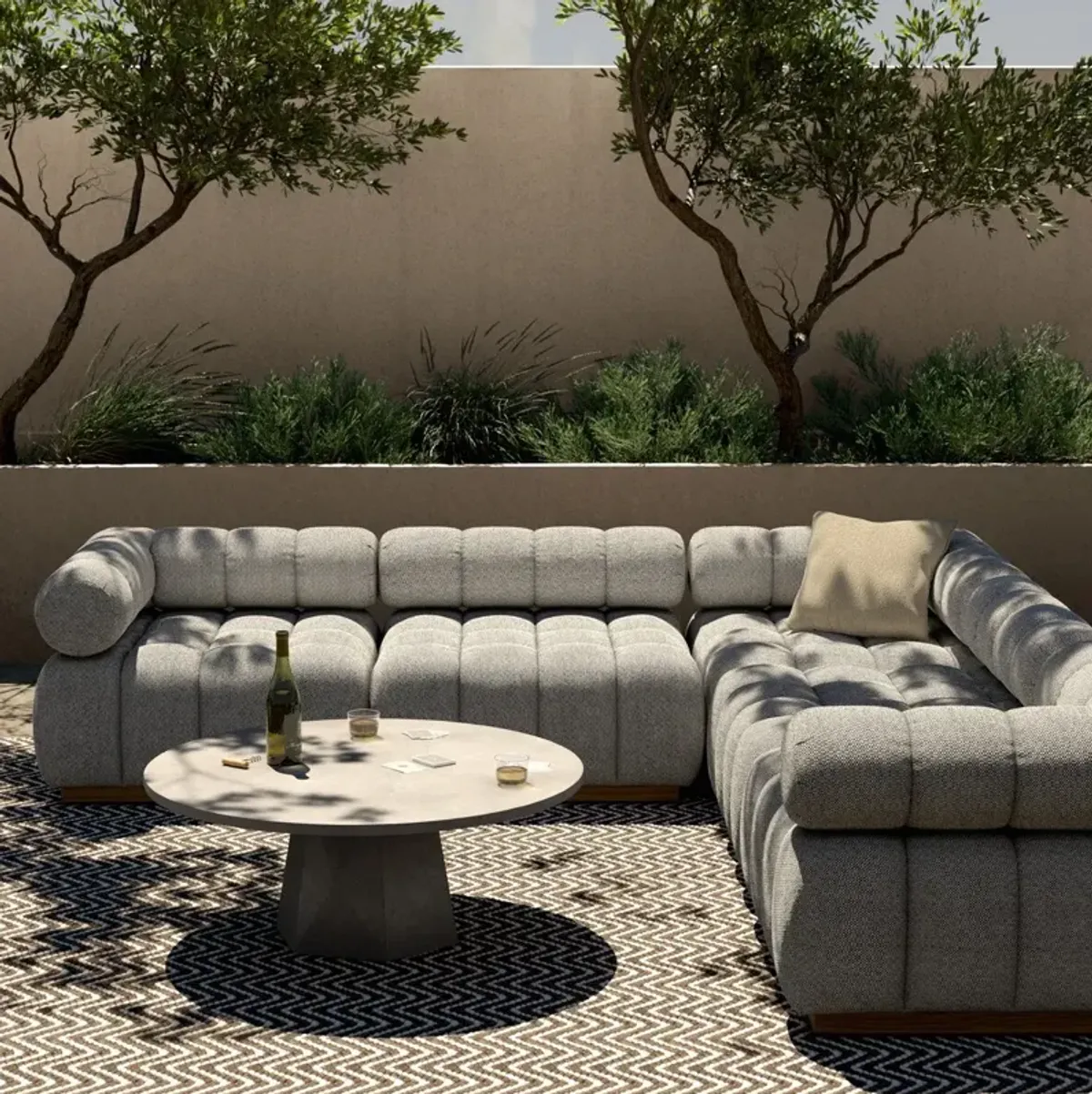 Roma Outdoor 5-Piece Sectional