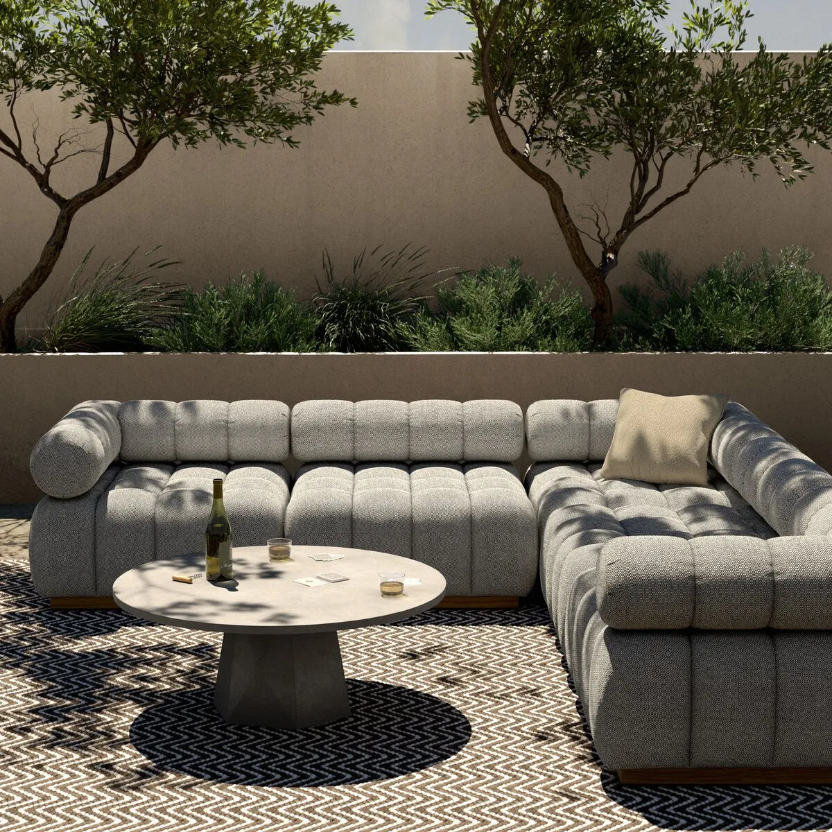 Roma Outdoor 5-Piece Sectional