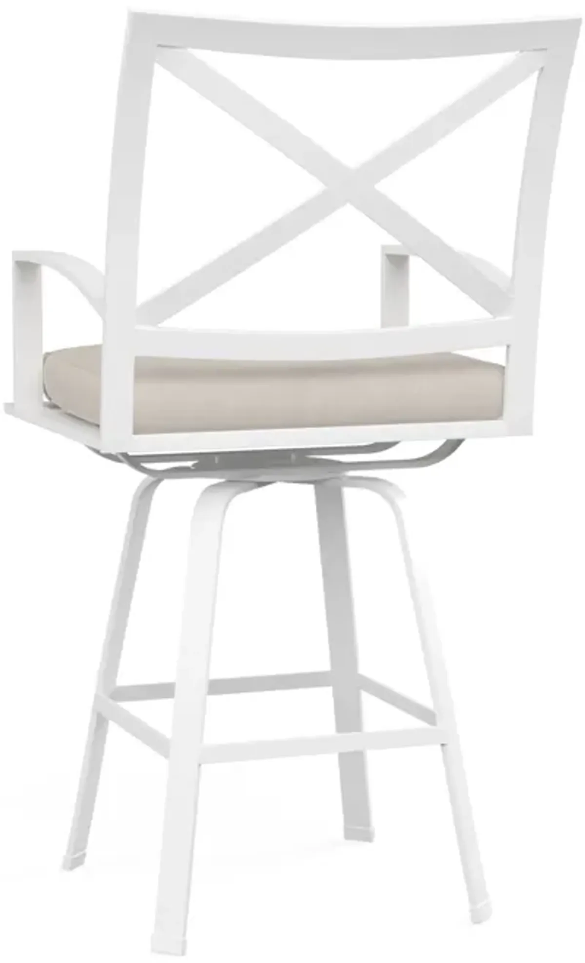 Bristol Swivel Counter Stool in Canvas Flax w/ Self Welt