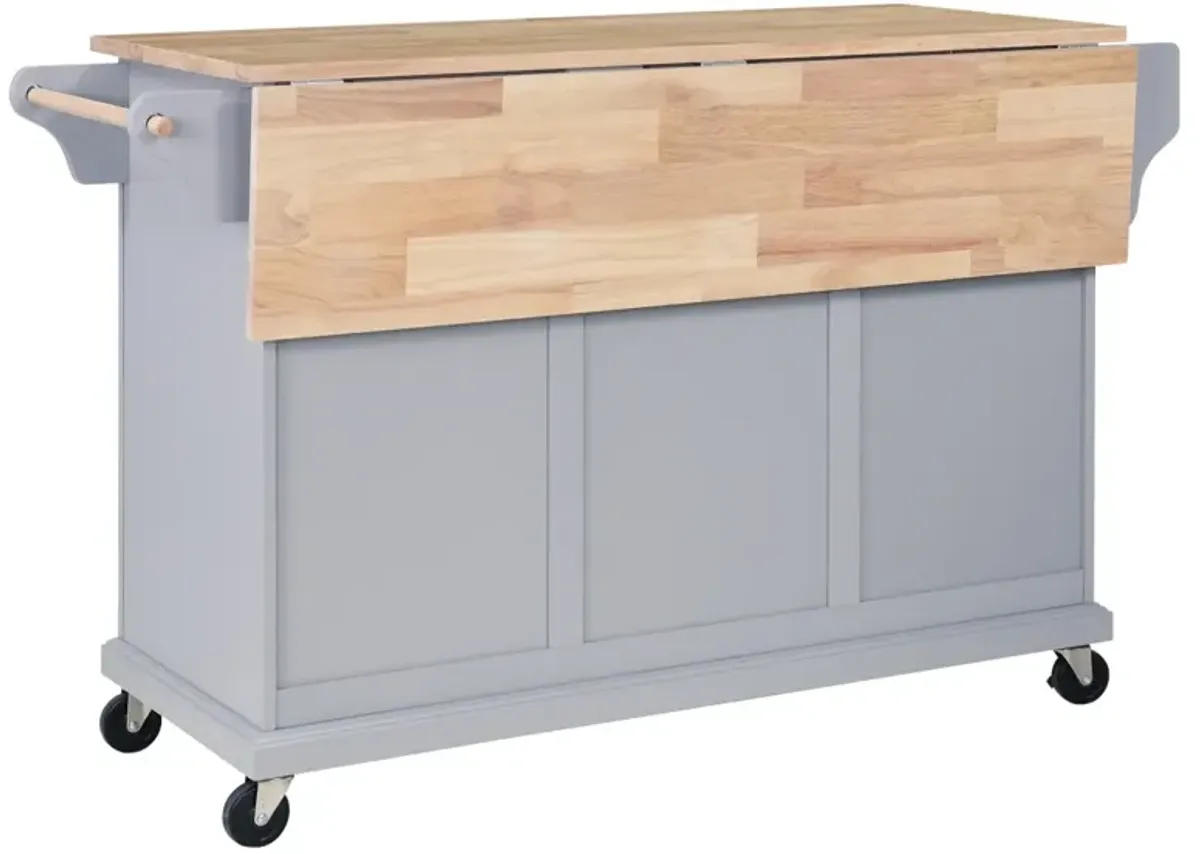 Cambridge Wood Top Kitchen Island With Storage 0002