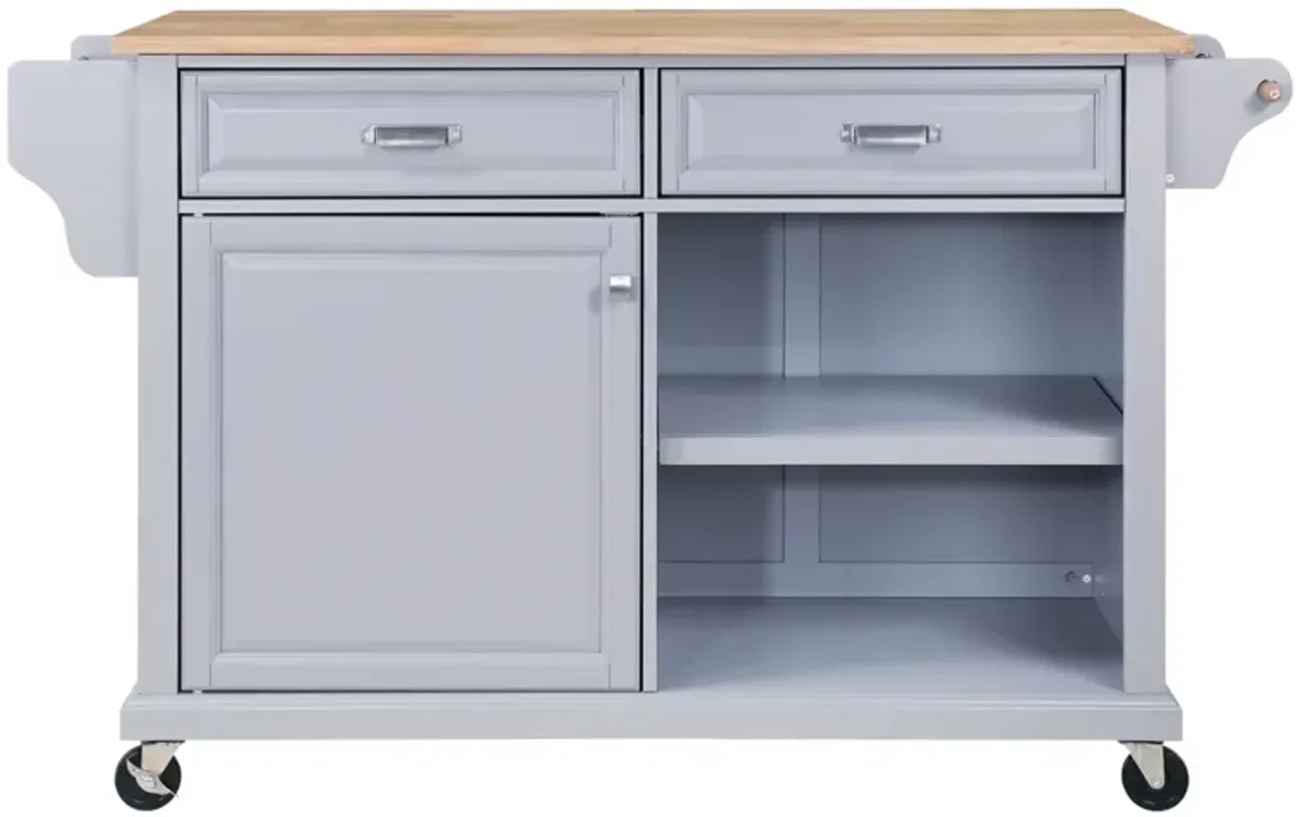 Cambridge Wood Top Kitchen Island With Storage 0002