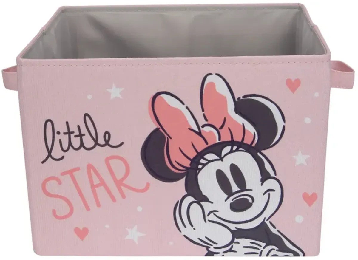 Lambs & Ivy Disney Baby Minnie Mouse Pink Foldable Storage Basket/Container/Bin