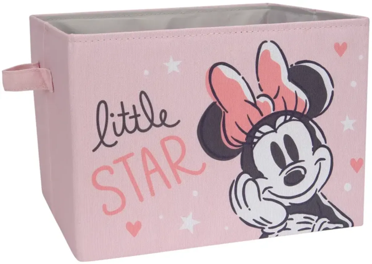 Lambs & Ivy Disney Baby Minnie Mouse Pink Foldable Storage Basket/Container/Bin