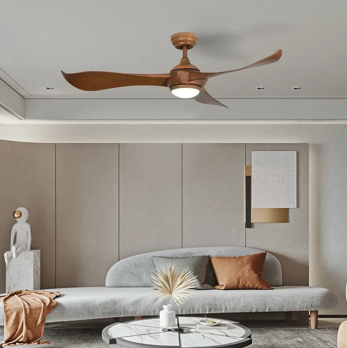 Ceiling Fan with Light Reversible DC Motor