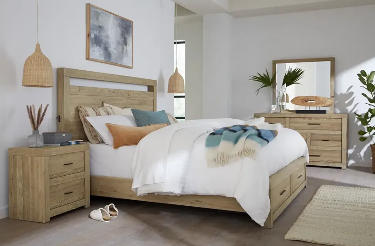 Modern Loft King Khaki 2-Piece Bedroom Set