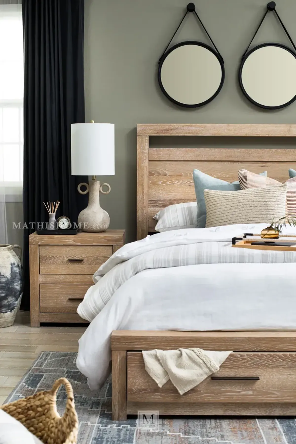 Modern Loft King Khaki 2-Piece Bedroom Set