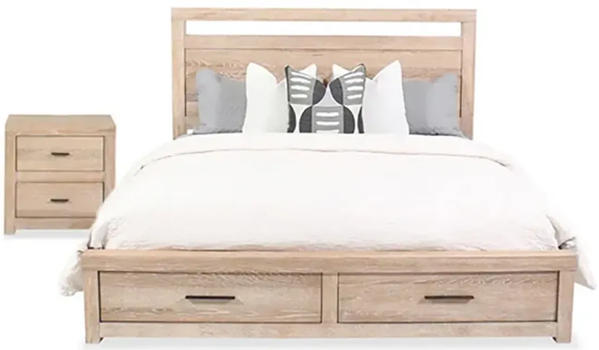 Modern Loft King Khaki 2-Piece Bedroom Set