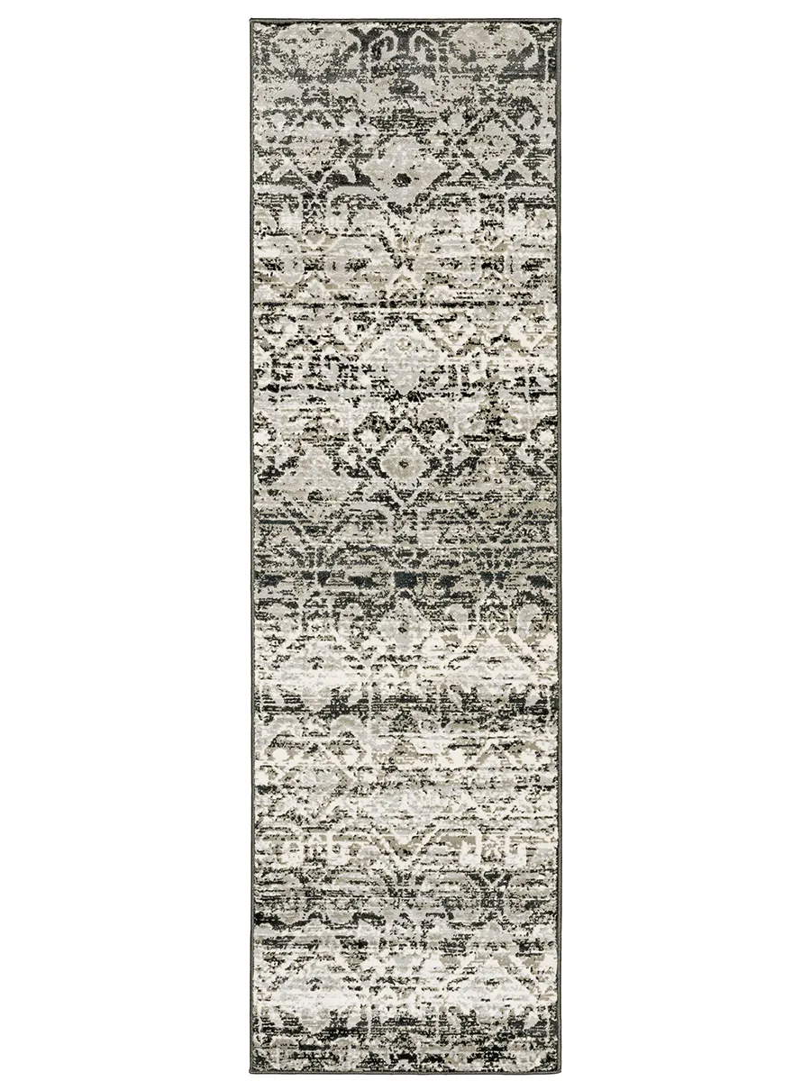 Bowen 2'3" x 7'6" Grey Rug