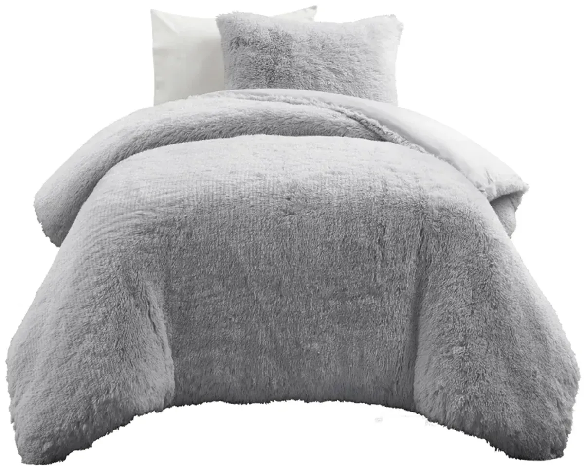 Emma Faux Fur Oversized Comforter 2-Pc Set