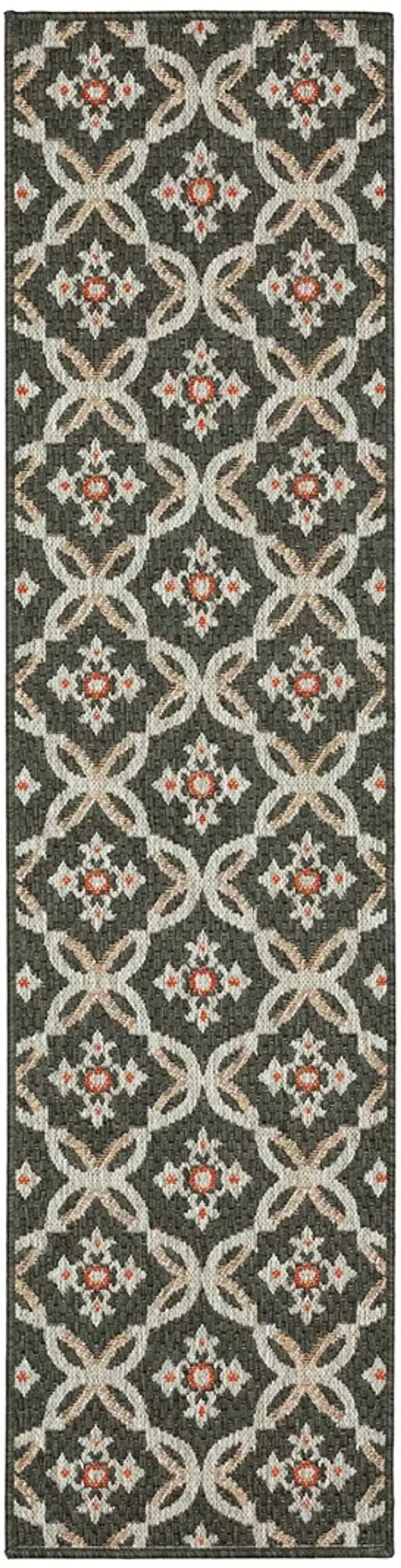 Latitude 1'10" x 7'6" Grey Rug