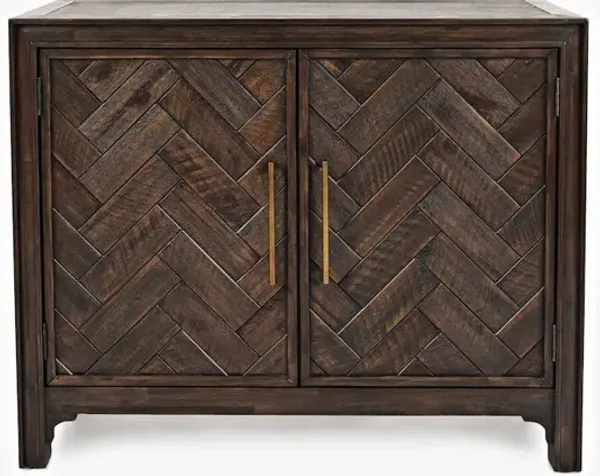 Jofran Gramercy Mid-Century Modern Chevron Two Door 40 Accent Chest