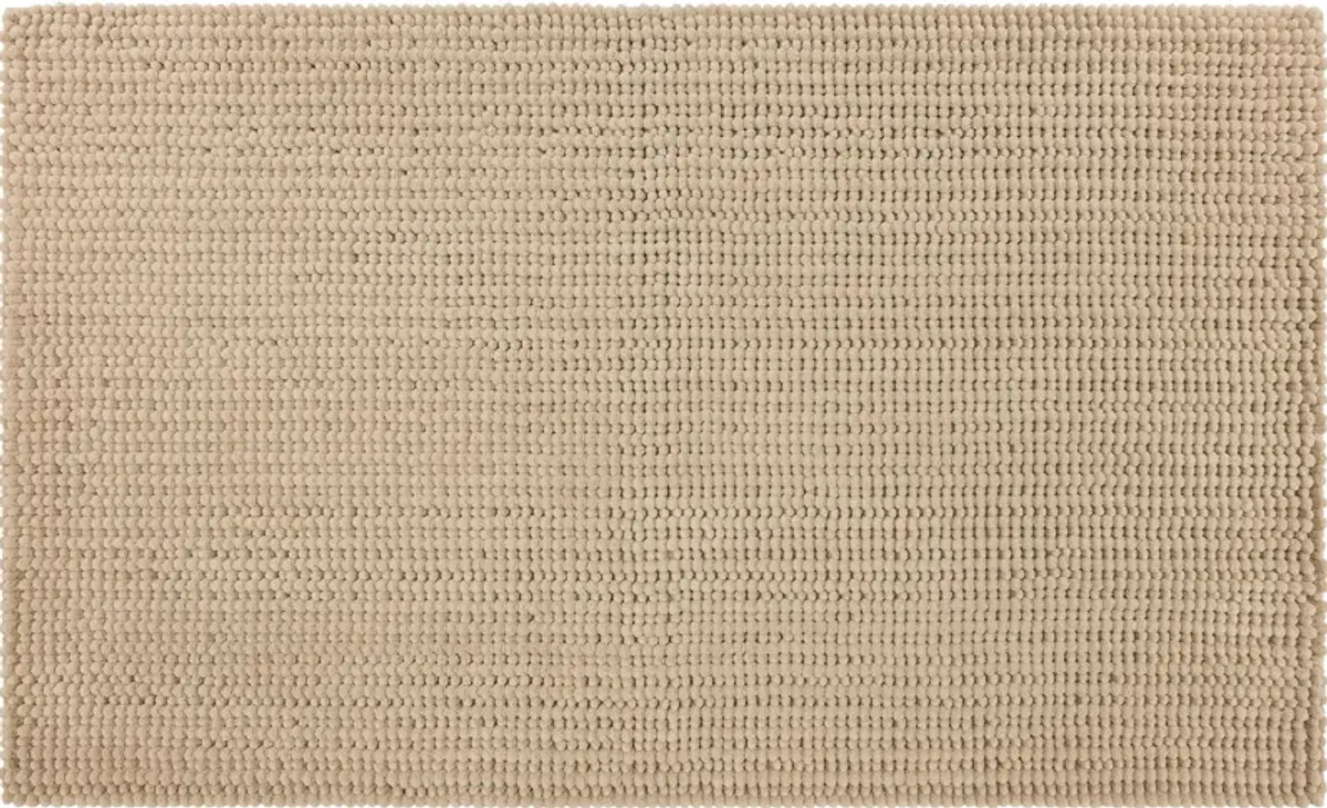 Homespun Noodle Taupe 2' x 5' Bath Mat