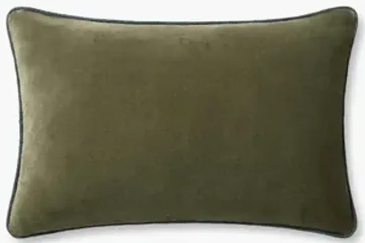 Liza PCJ0020 Green 16''x26'' Polyester Pillow by Chris Loves Julia x Loloi