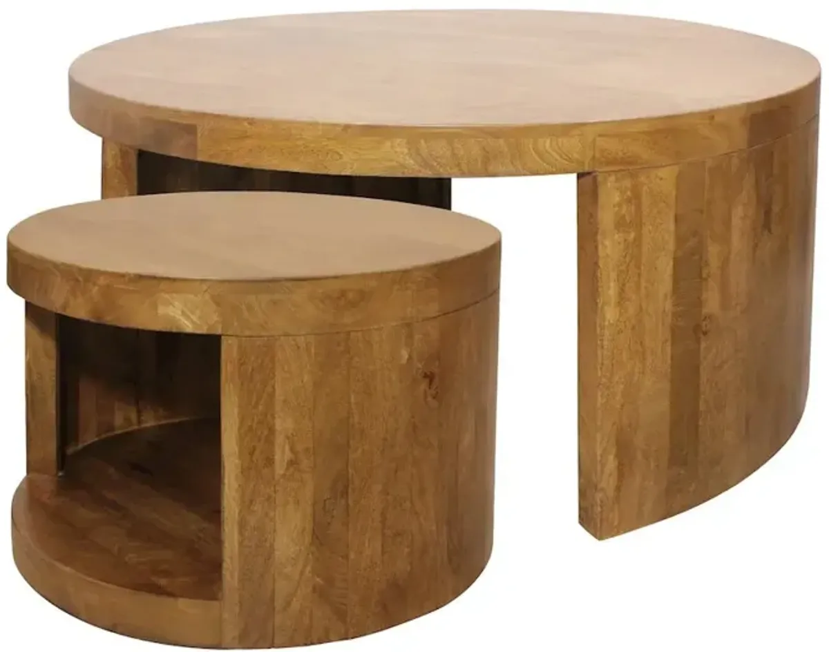 Molly Cocktail Table 2-Piece Set in Royal Walnut