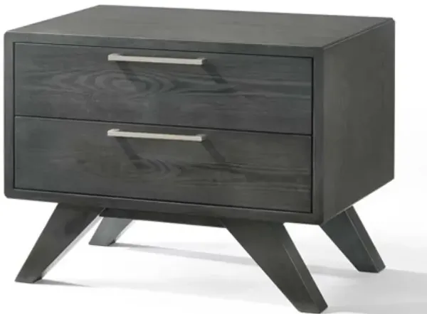 Bedroom Nightstand with Two Drawers – Durable Wood and Solid Wood Design