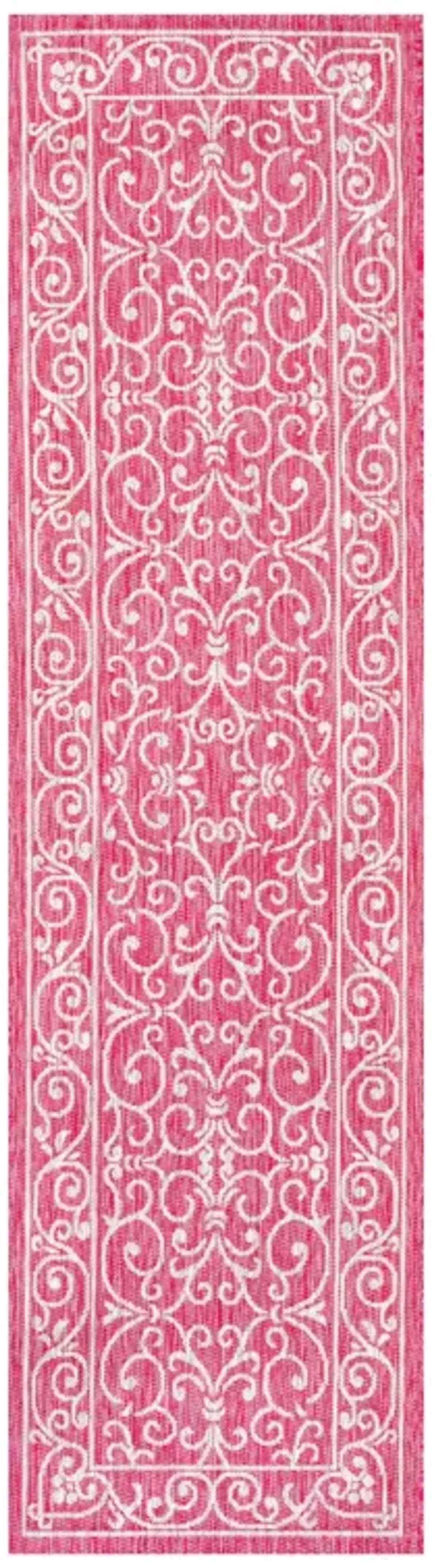 Charleston Vintage Filigree Textured Weave Indoor/Outdoor Area Rug