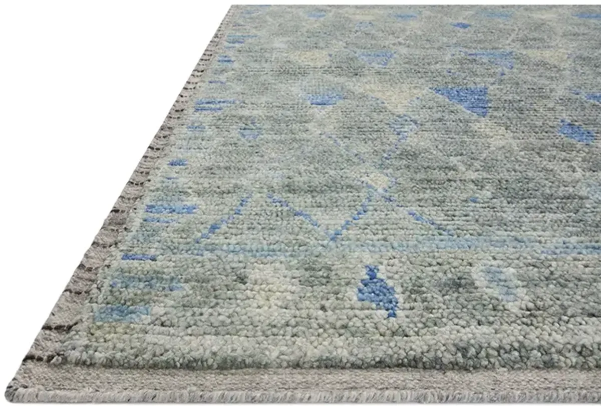 Anissa ANI03 Blue/Sage 5'6" x 8'6" Rug