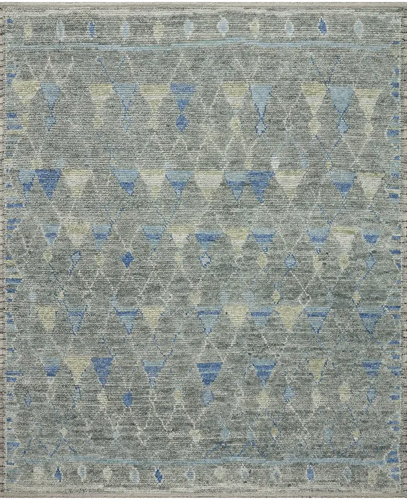 Anissa ANI03 Blue/Sage 5'6" x 8'6" Rug