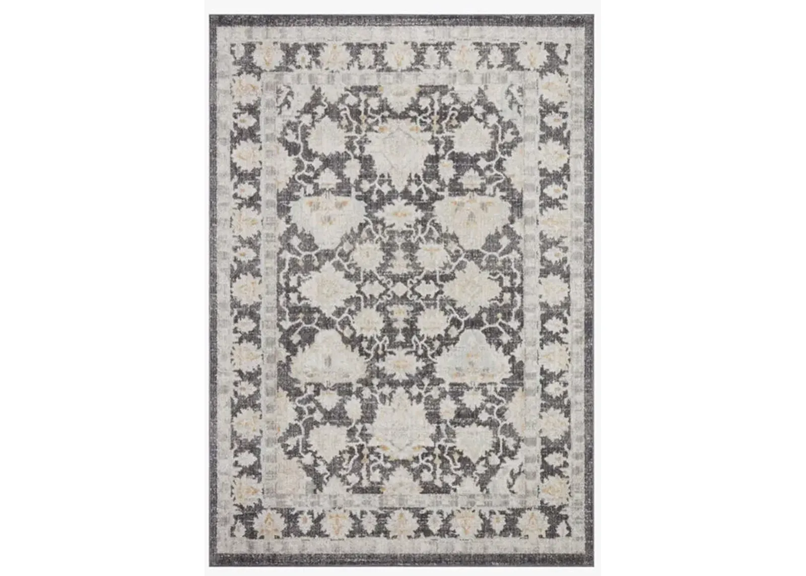 Monroe MON05 Charcoal/Natural 3'9" x 5'9" Rug