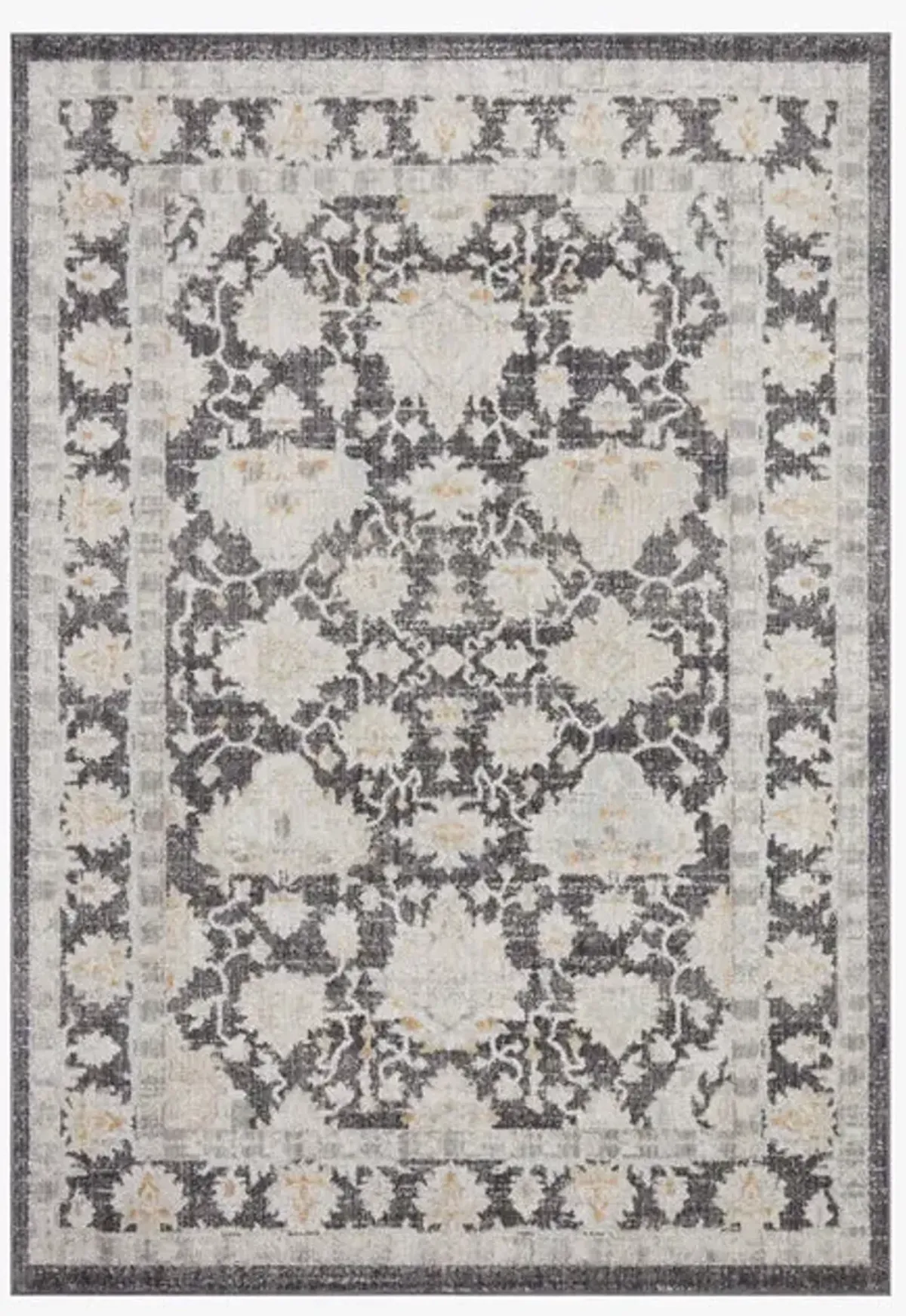 Monroe MON05 Charcoal/Natural 3'9" x 5'9" Rug