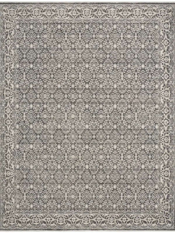 Shadows SHW04 Charcoal/Ivory 9' x 12' Rug