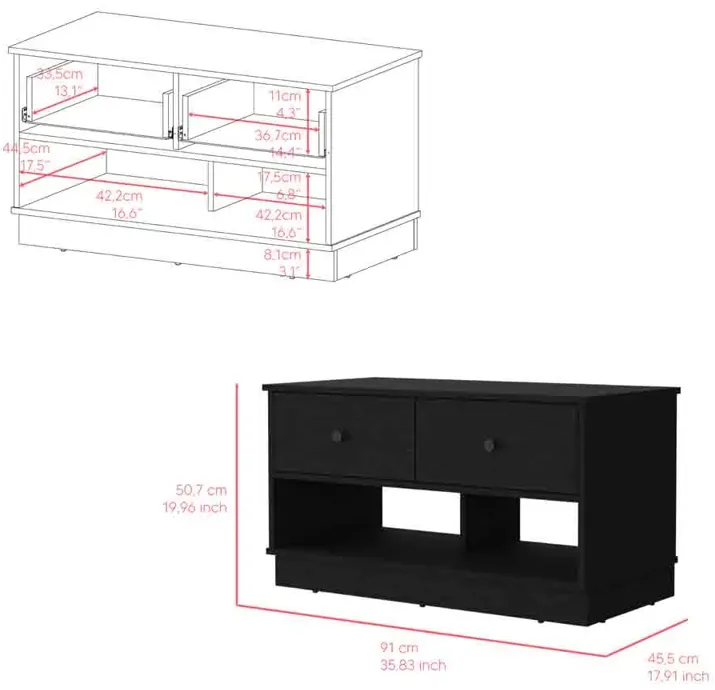 Storage Bench Beji, Living Room, Black