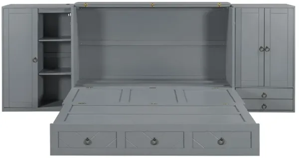 Merax Murphy Bed with USB Port and Wardrobe