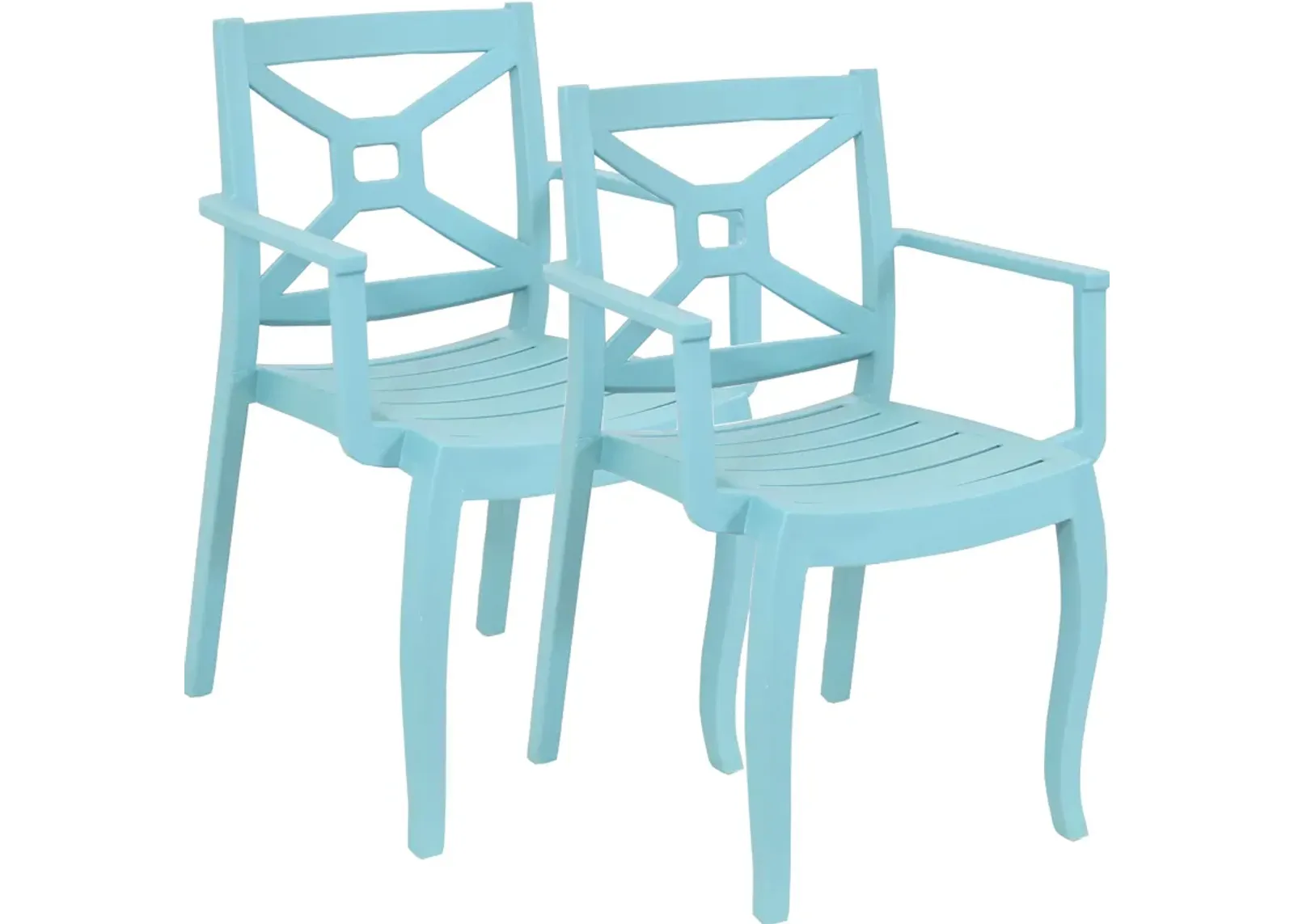 Sunnydaze Tristana Plastic Stackable Patio Armchair