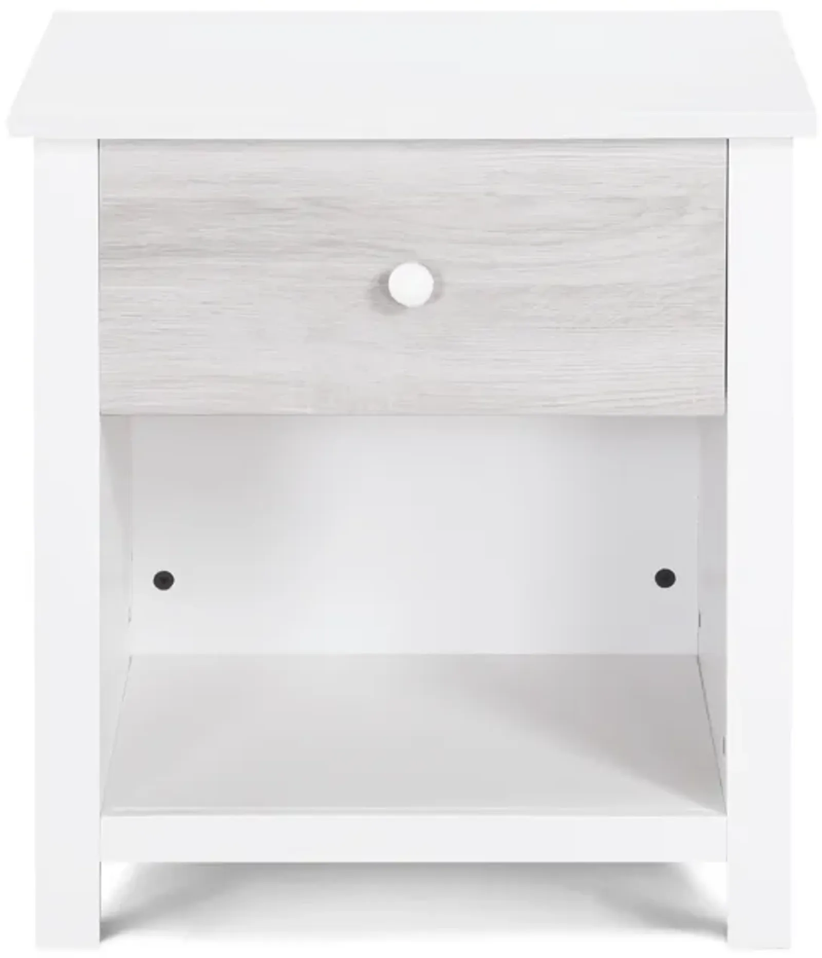 Olive & Opie Connelly Nightstand White/Rockport Gray