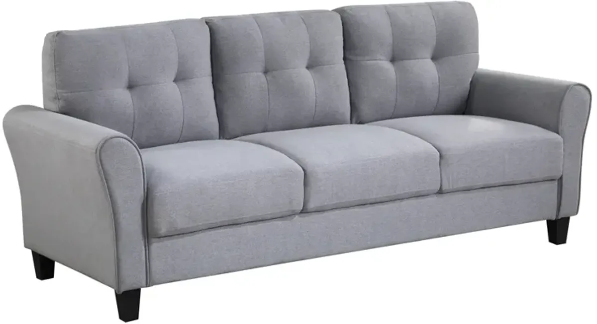 Modern Living Room Sofa Linen Upholstered Couch Furniture For Home Or Office