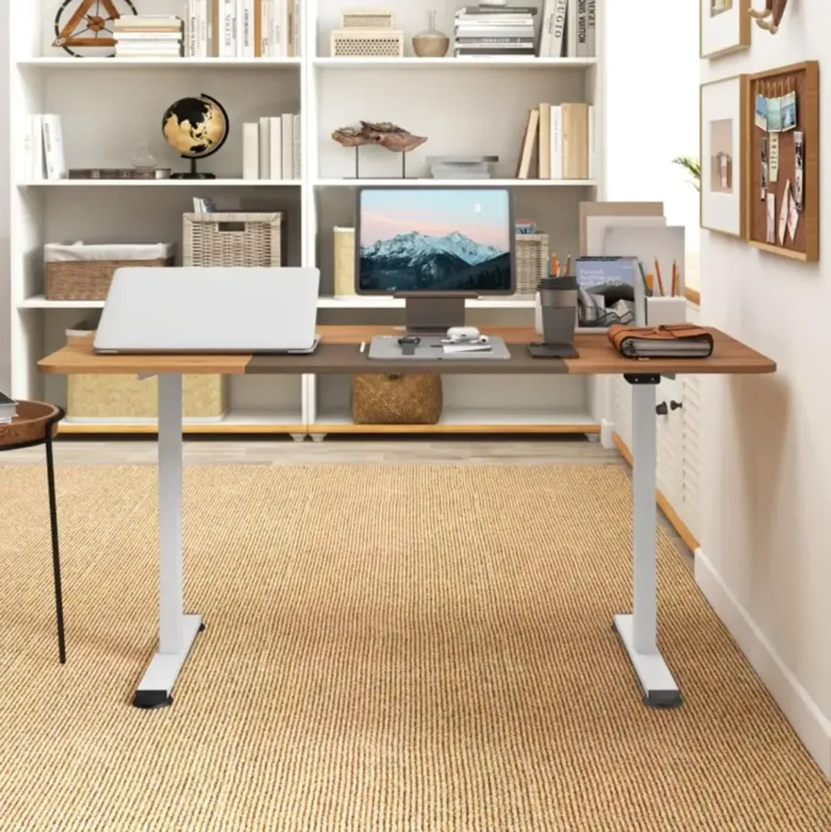 Hivvago 55 Inch Electric Standing Desk Adjustable with Cable Management Hole