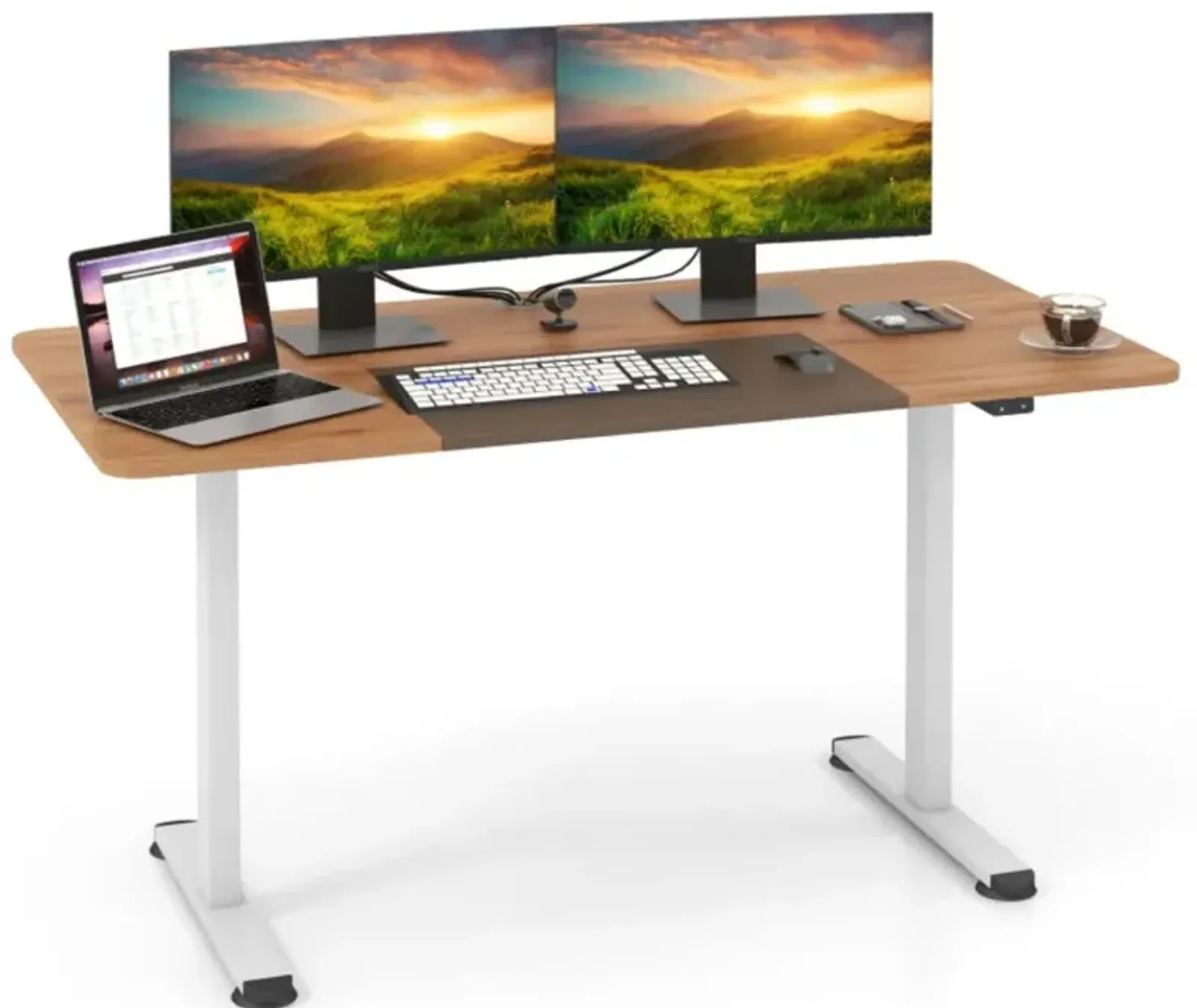 Hivvago 55 Inch Electric Standing Desk Adjustable with Cable Management Hole