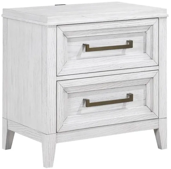 Marielle 2-drawer Nightstand Bedside Table Distressed White