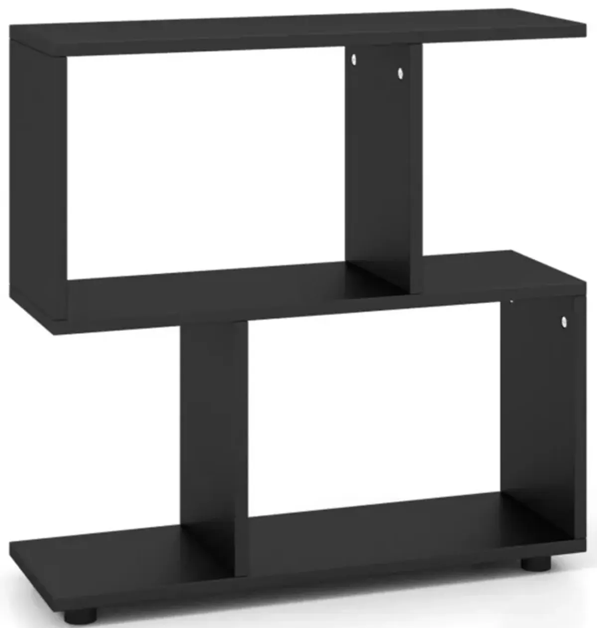 Hivvago 24 Inch 3-Tier Geometric Bookshelf with Thick Foot Pads