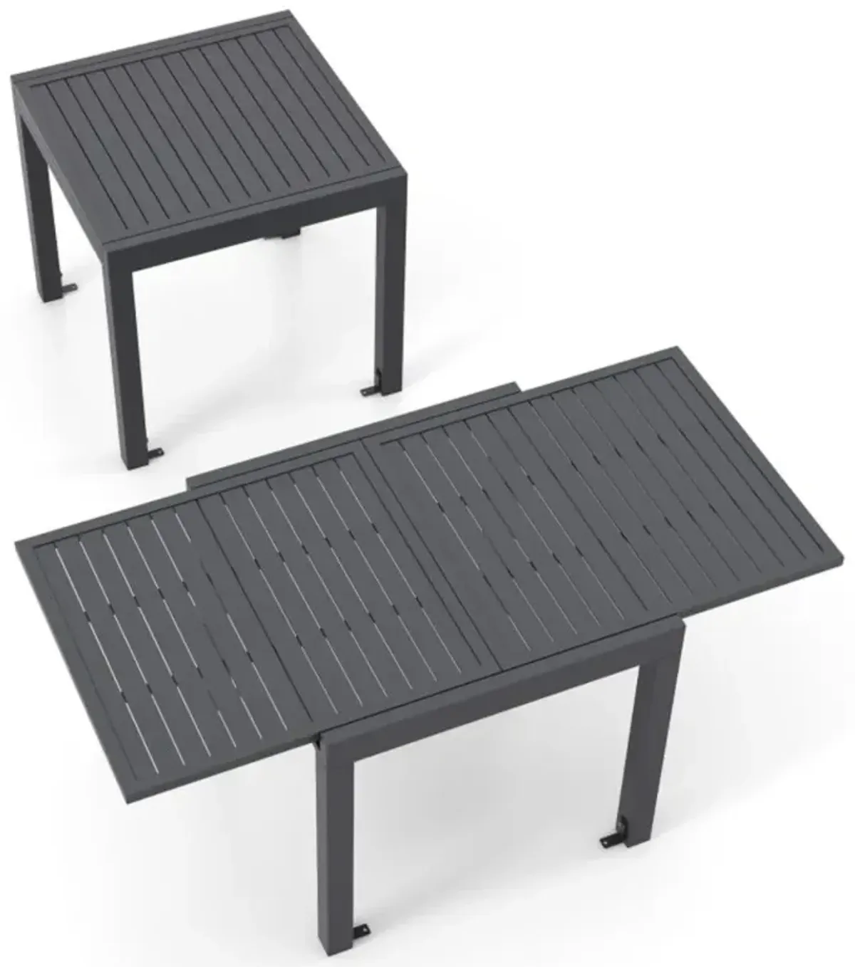 Hivvago Expandable Patio Dining Table for 4-6 People