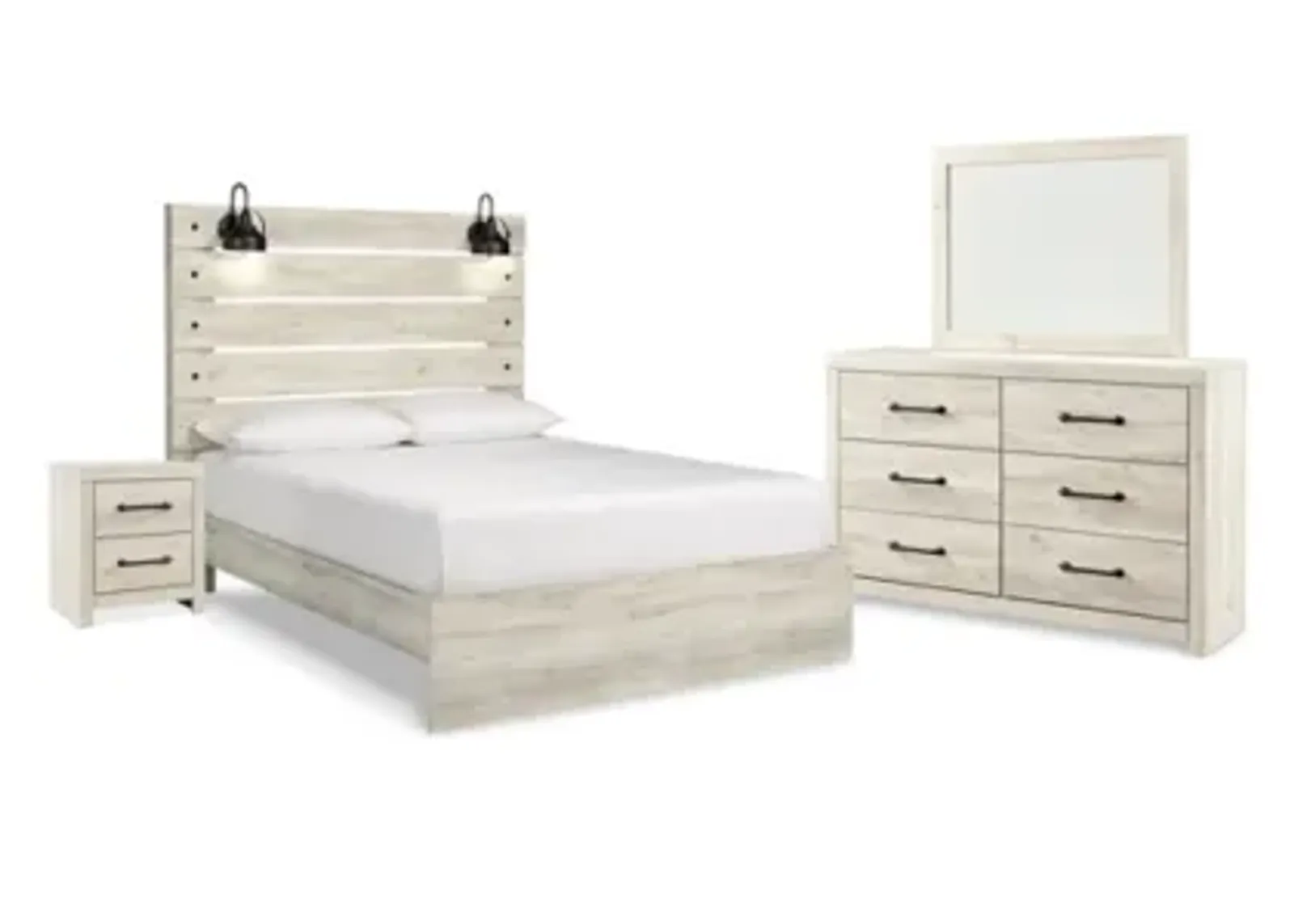 Cambeck Queen Panel Bed, Dresser, Mirror and Nightstand