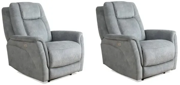 Parker Living Linus - Hudson Grey Zero Gravity Power Recliner Two Pack