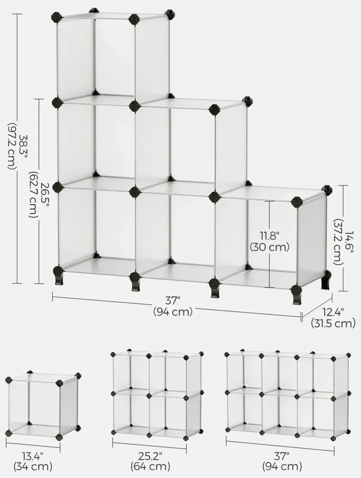 Storage Cube Organizer, DIY Closet Cabinet Chests Space-Saving