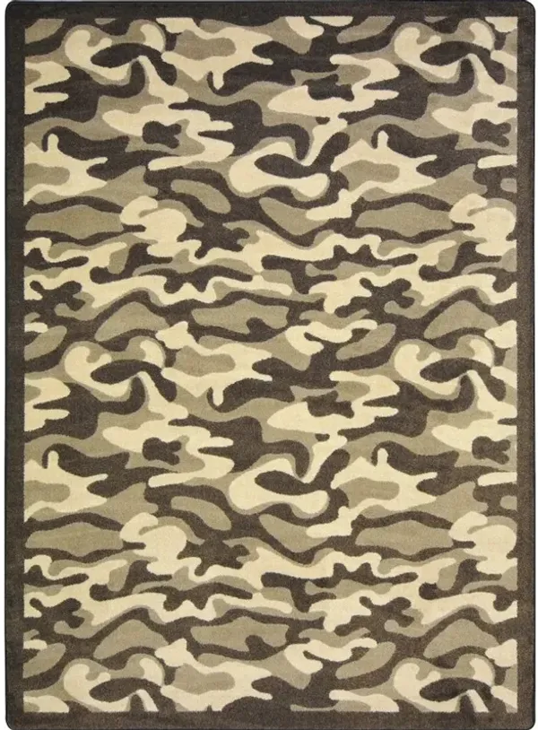 Joy Carpets Kaleidoscope Funky Camo 10'9 x 13'2 Area Rug in Color Desert