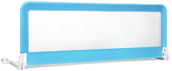 Folding Breathable Baby Bed Rail Guard with Safety Strap for Secure and Comfortable Sleep