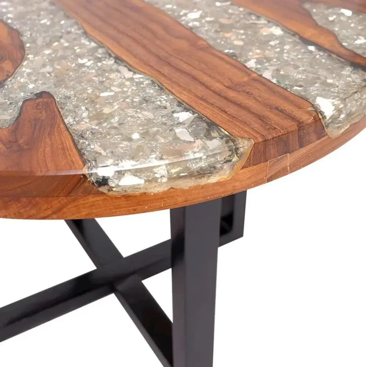 vidaXL Coffee Table Teak Resin