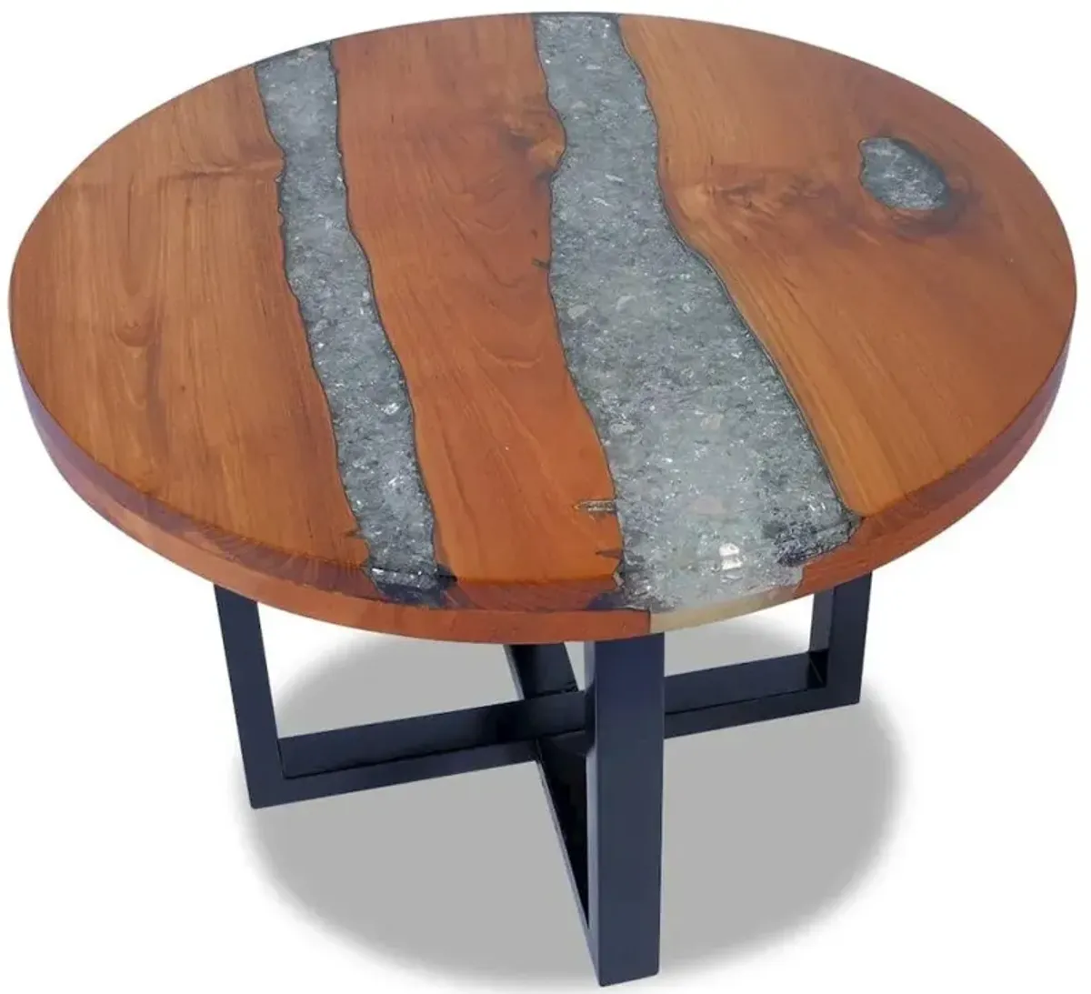 vidaXL Coffee Table Teak Resin